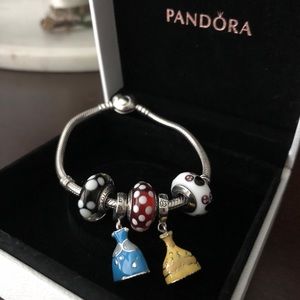 Pandora Mickey and Minnie Murano charms only
